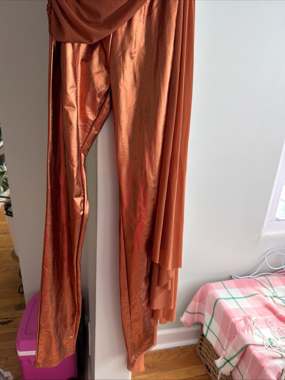 Fashion Nova Metallic bronze Strapless Jumpsuit - Picture 7 of 10